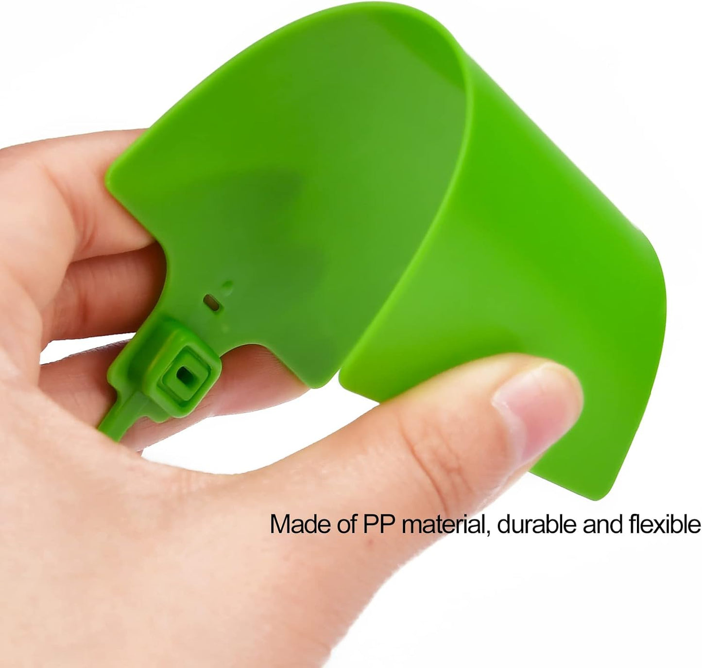 50 Green Plastic Writable Shipping Tags - Large, Waterproof, Hanging Label Ties with One Permanent Marker Pen