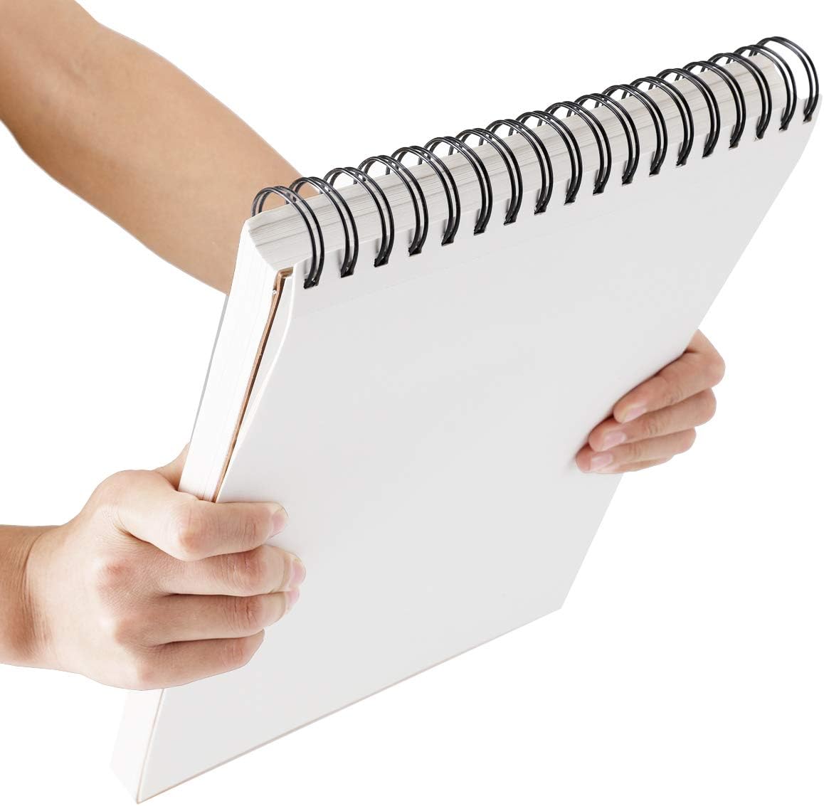 Bachmore Sketchpad 9X12 Inch (68lb/100g), 100 Sheets of TOP Spiral Bound Sketch Book for Artist Pro & Amateurs | Marker Art, Colored Pencil, Charcoal for Sketching