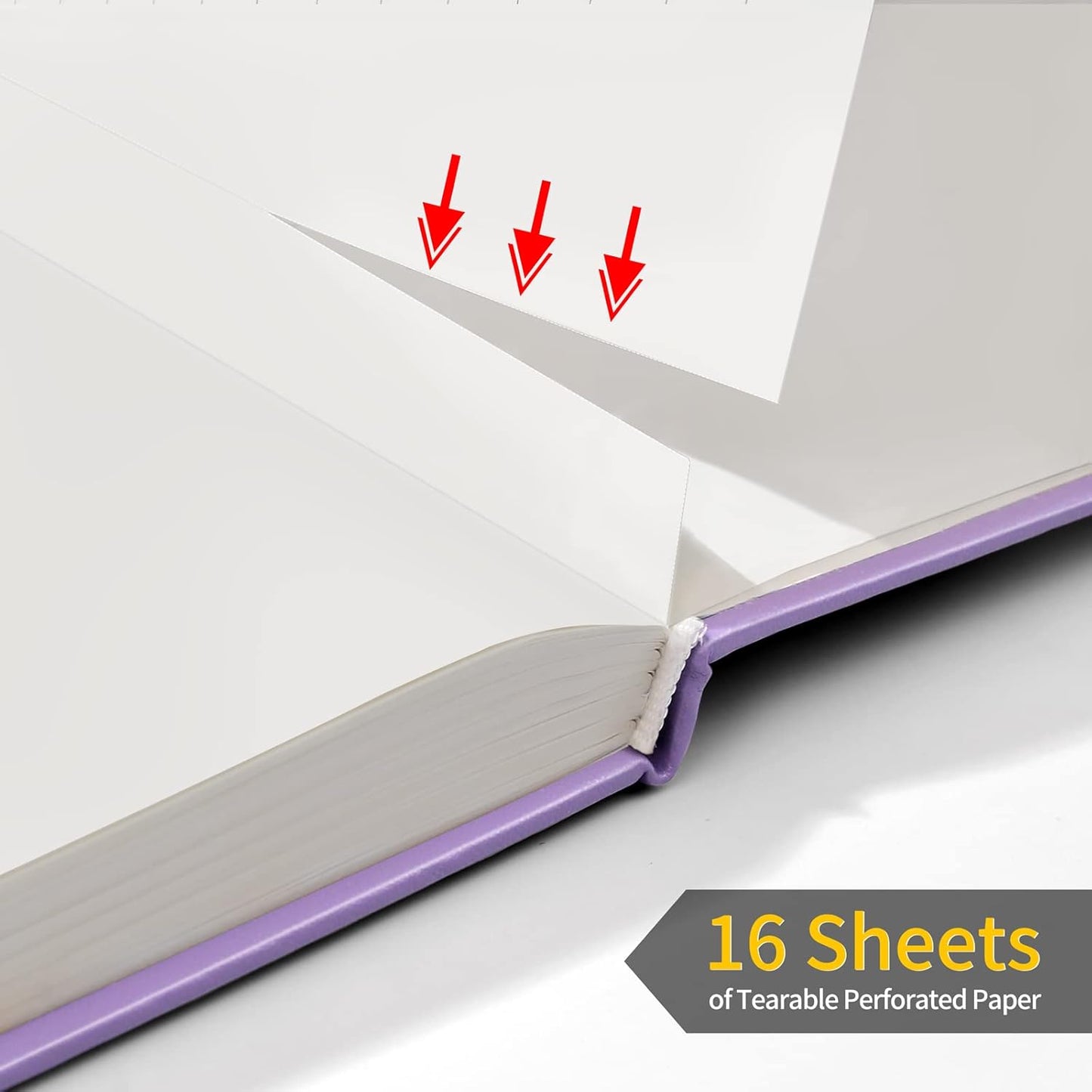 Annecy Blank Journal Notebook, Medium 5.5x 8.25, 160 Pages 100GSM Writing Paper, A5 Purple Faux Leather Cover with Pen Loop