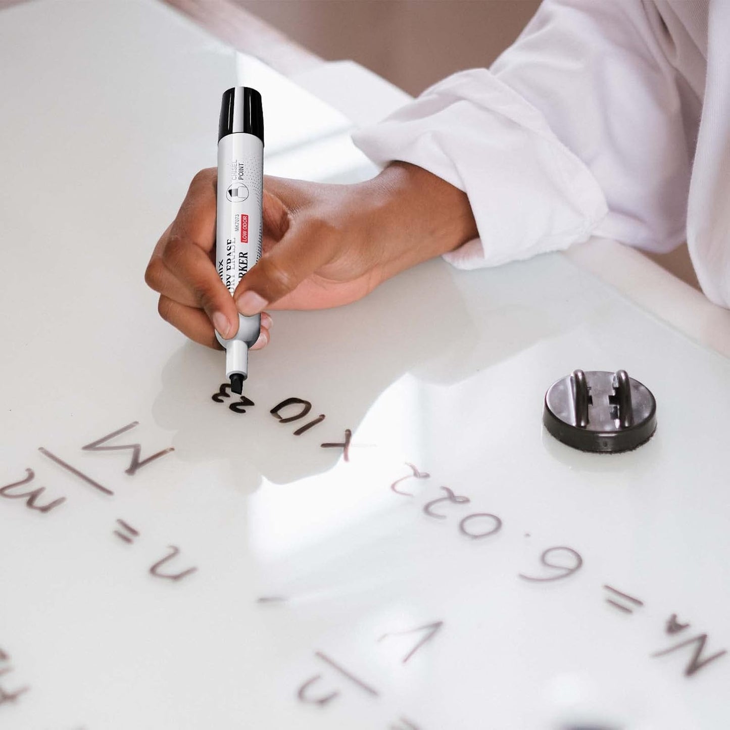 Comix Low Odor Dry Erase Markers, 36 Bulk Black Color Whiteboard Markers, Chisel Tip Thick Markers for Kids Teachers