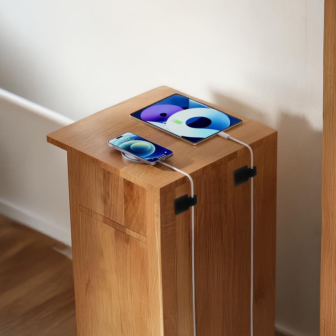 50PCS Desk Cord Organizer – Adhesive Cable Management Straps for Office Essentials, Wall, Car & More – Reusable Hook and Loop Wire Organizers – Cable Tie Up