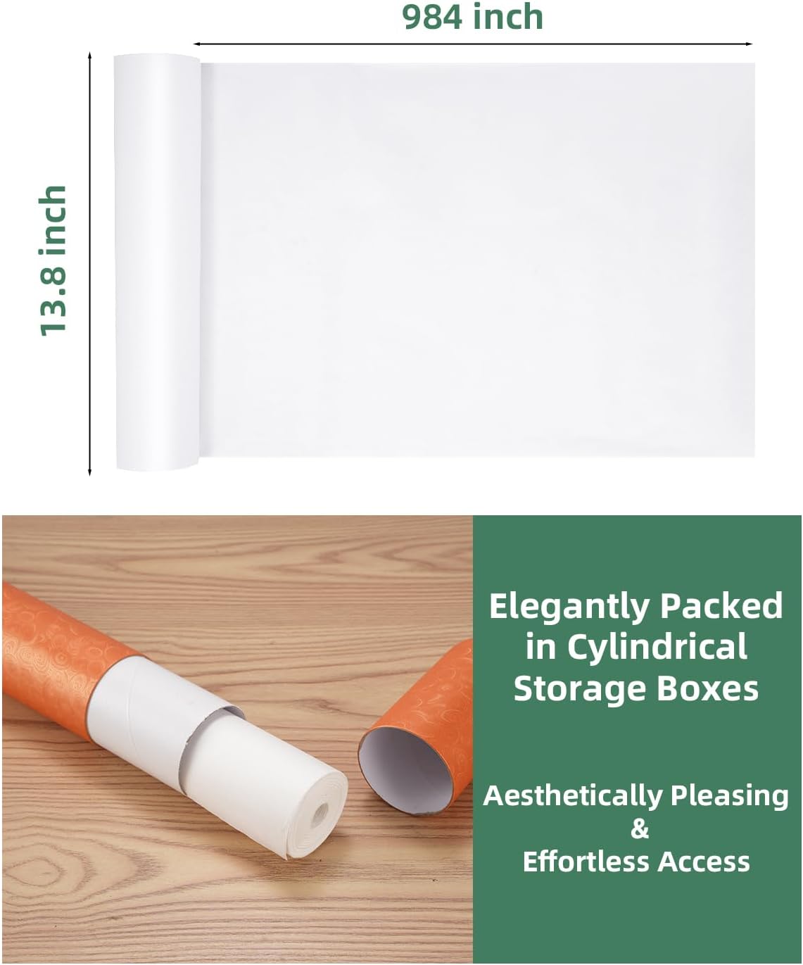 ANXINZENITH Artist Teabag Paper Roll:13.8"x984",Wet-Strength,DIY Art Material for Mixed Media,Painting,Collaging,Cyanotyping,Origami,and Printmaking