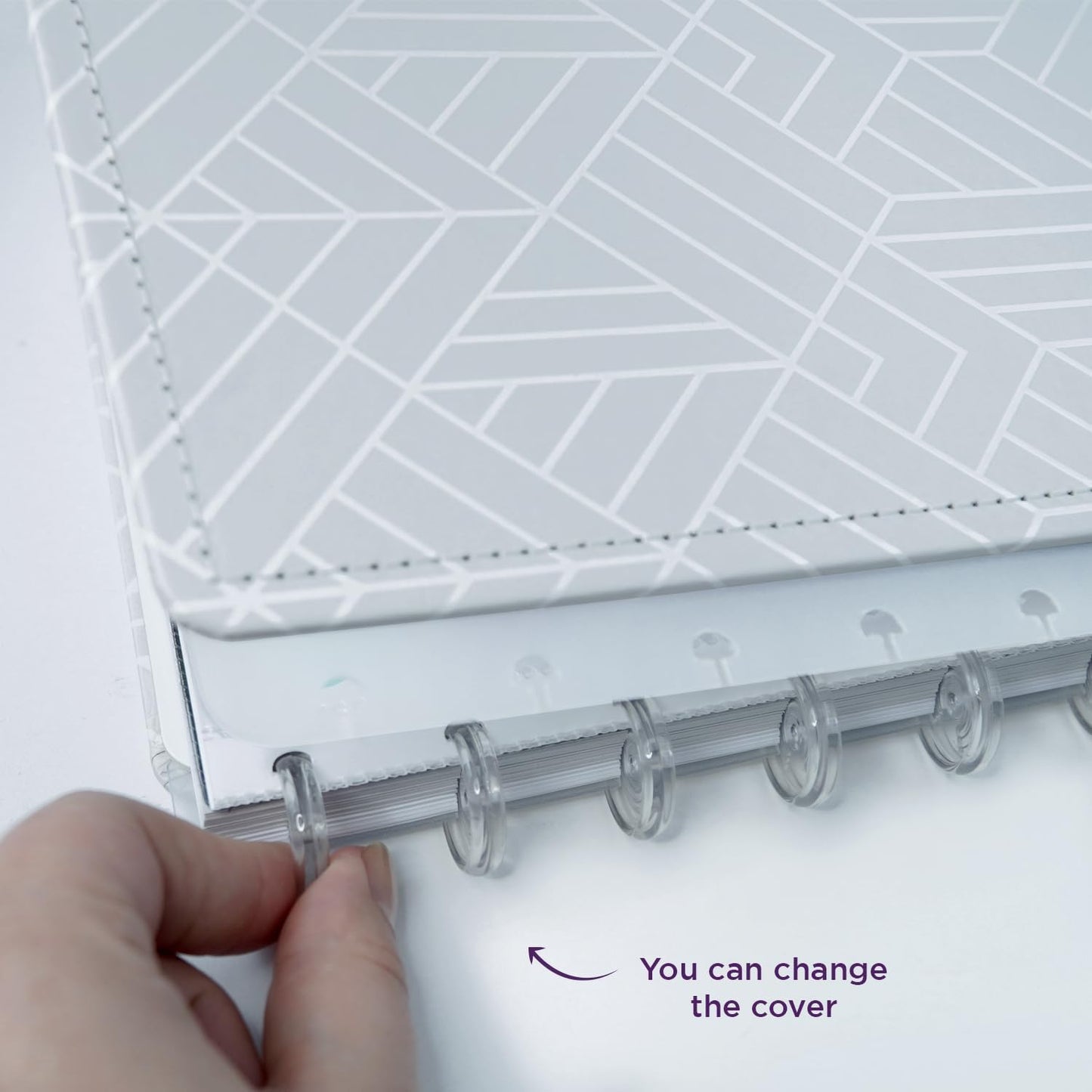 Discbound Premium - Plan, Organize, Customize, and Create with Ease. For Work Meetings, School, Journal, or Daily Use (ICE GREY, SMALL 5.51 x 7.87 in, 80 Pages)