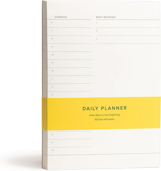 Daily and Weekly To-Do List Notepad – Desk Pad for Work and Study, Minimal, 8x6 Inches