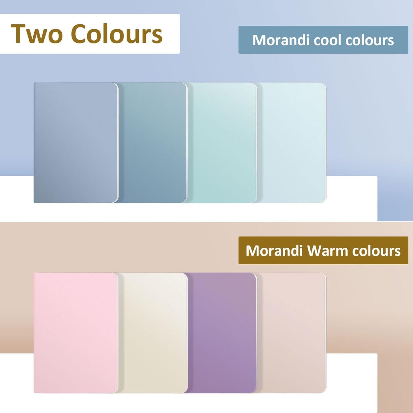 Ddaowanx 24 Pack Colorful Lined Notebooks, Journals in Bulk, 72 Pages, 36 Sheets,8.3x5.5 Inch, A5 Size, Travel Writing Notebooks Journal for Office School Supplie(Lined-24pack, 8 Colors)