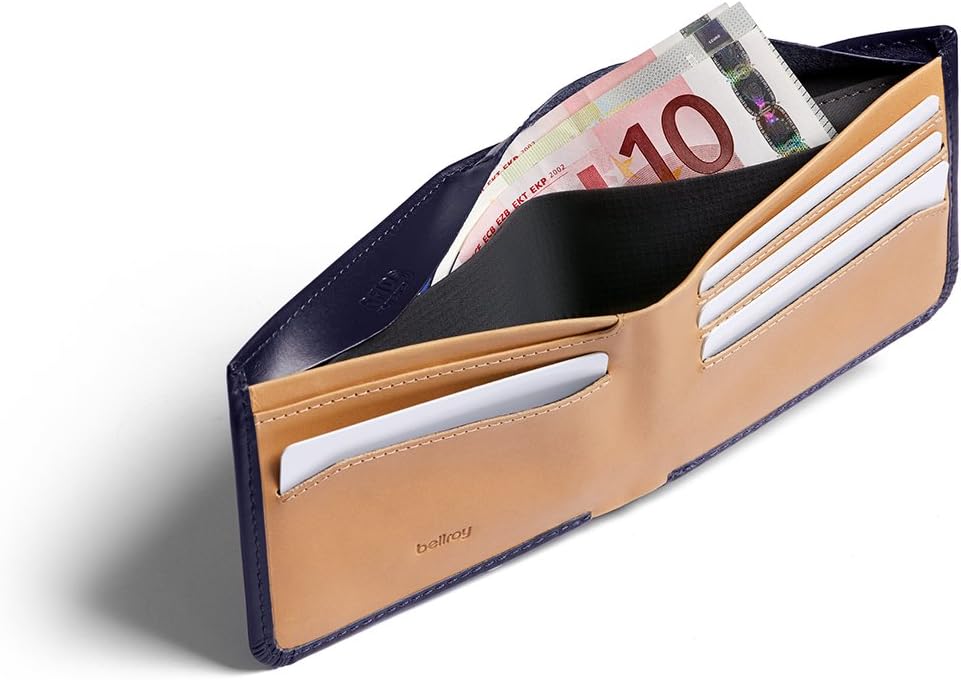 Bellroy Hide & Seek Wallet (Slim Leather Bifold Design, RFID Protected, Holds 5-12 Cards, Coin Pouch, Flat Note Section, Hidden Pocket)