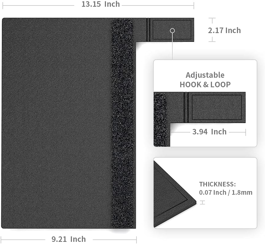 CZUR Assistive Cover 13.14-inch with Adjustable Hook&Loop Splash Resistant,PVC Material Cover for CZUR Book Scanner, Office&Home-Black