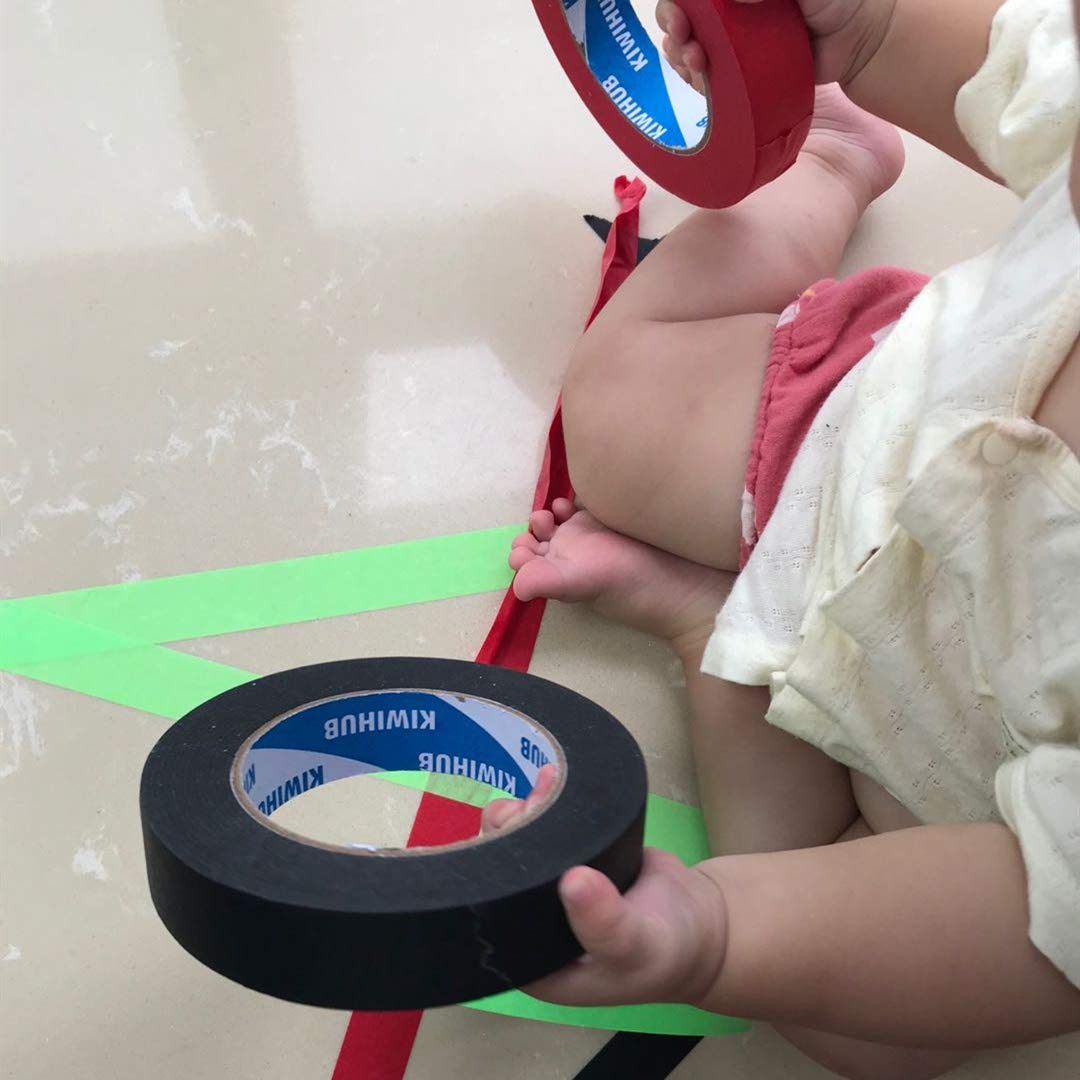 Black Painters Tape,1" x 60 Yards x 10 Rolls (600 Yards Total) - Medium Adhesive Masking Tape for Painting,Labeling,DIY Crafting,Decoration and School Projects