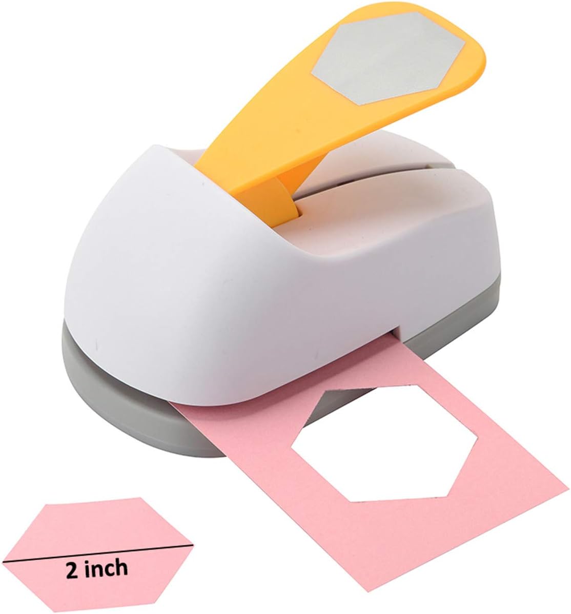 Craft Lever Punch 2 inch Hexagon Paper Punch Professional Tool for Paper Crafting DIY Projects，Gifts，Stationery，Education，Greeting Cards Arts Fun Projects