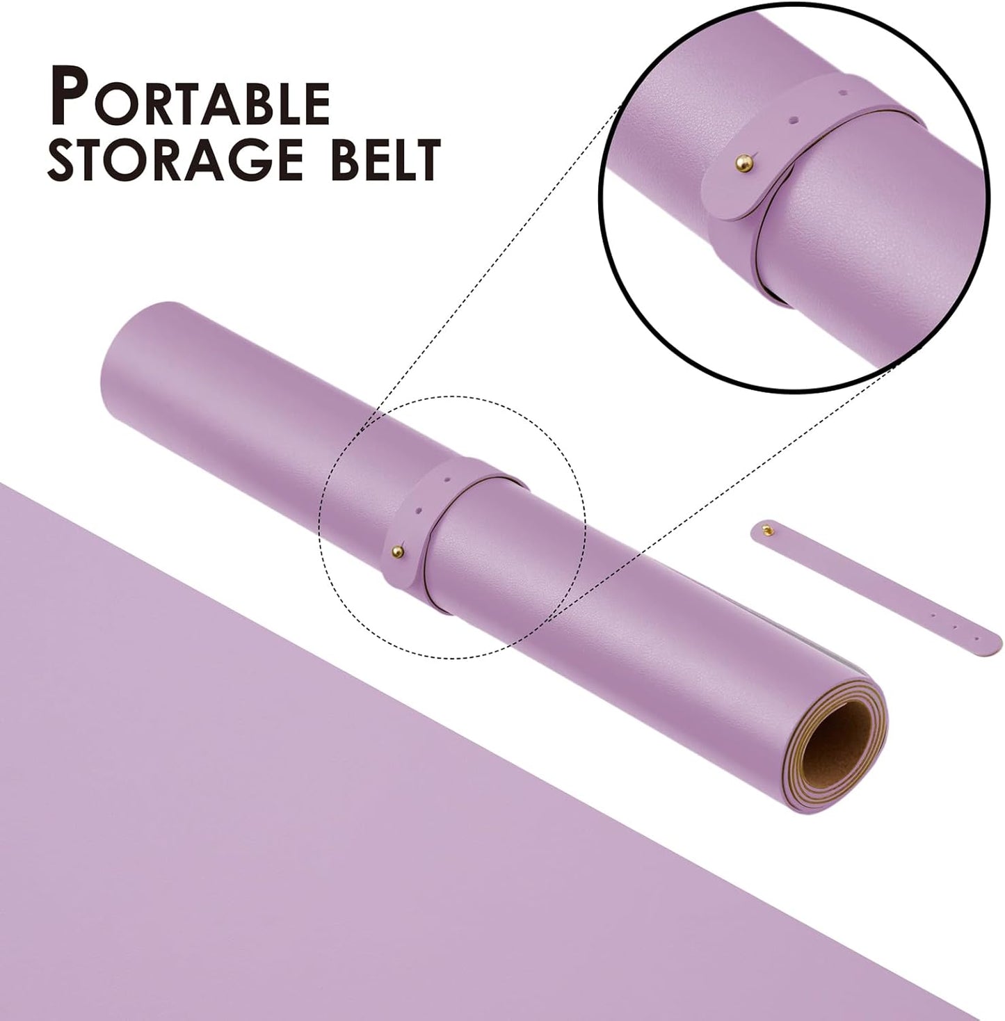 Cork Desk Mat - Small Dual-Sided Desk Pad for Office and Home - Desk Organization and Accessories - Ideal for Large Mouse Pad and Small Desk Mats on Top of Desks(Purple,23.6"x 13.8")