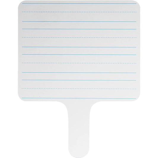 Flipside Products Rectangular Lined Dry Erase Answer Paddles, Double-Sided, Auction, Handheld Whiteboard, Handle Response Board, Classroom Dry Erase, Writing Practice, Pack of 24