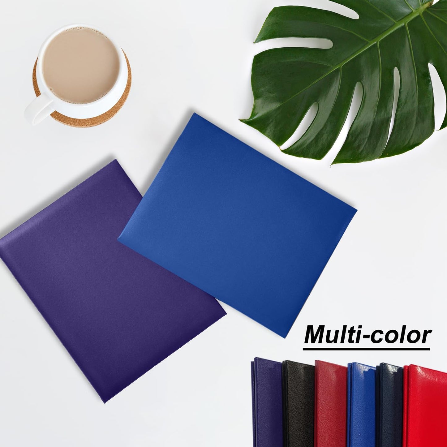 Certificate Holders 8.5"x11" Graduation Diploma Cover Document Leather Folders,Royal Blue-2 Pack