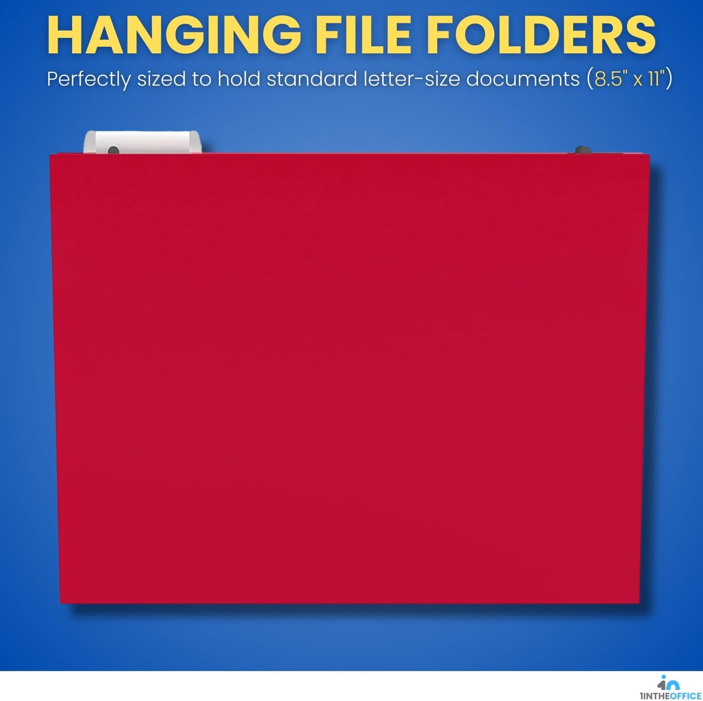 1InTheOffice Hanging File Folder, Hanging File Pocket, Expandable Hanging File Folder, Letter Size, Assorted Color, 10 Pack (10)