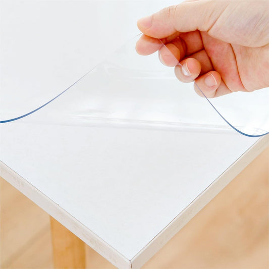 48 x 72 Inch Clear Table Cover Protector, Clear Table Protector for Dining Room Table, 1.5mm Plastic Table Cover, Waterproof Table Pad for Kitchen, Office