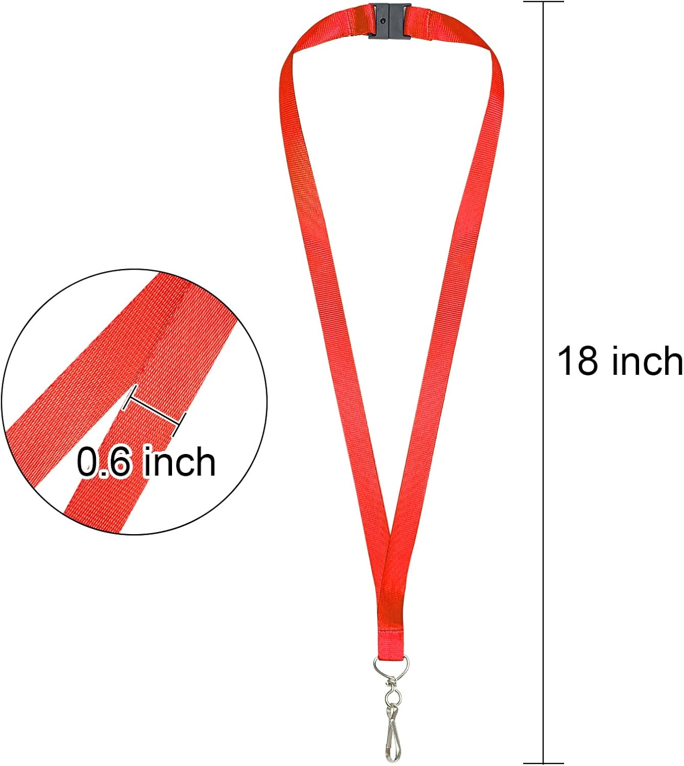 DE Breakaway Lanyards for Id Badges,Teacher Lanyard with with J-Hook Bulk Flat Lanyards for Name tag ID Badges Holder