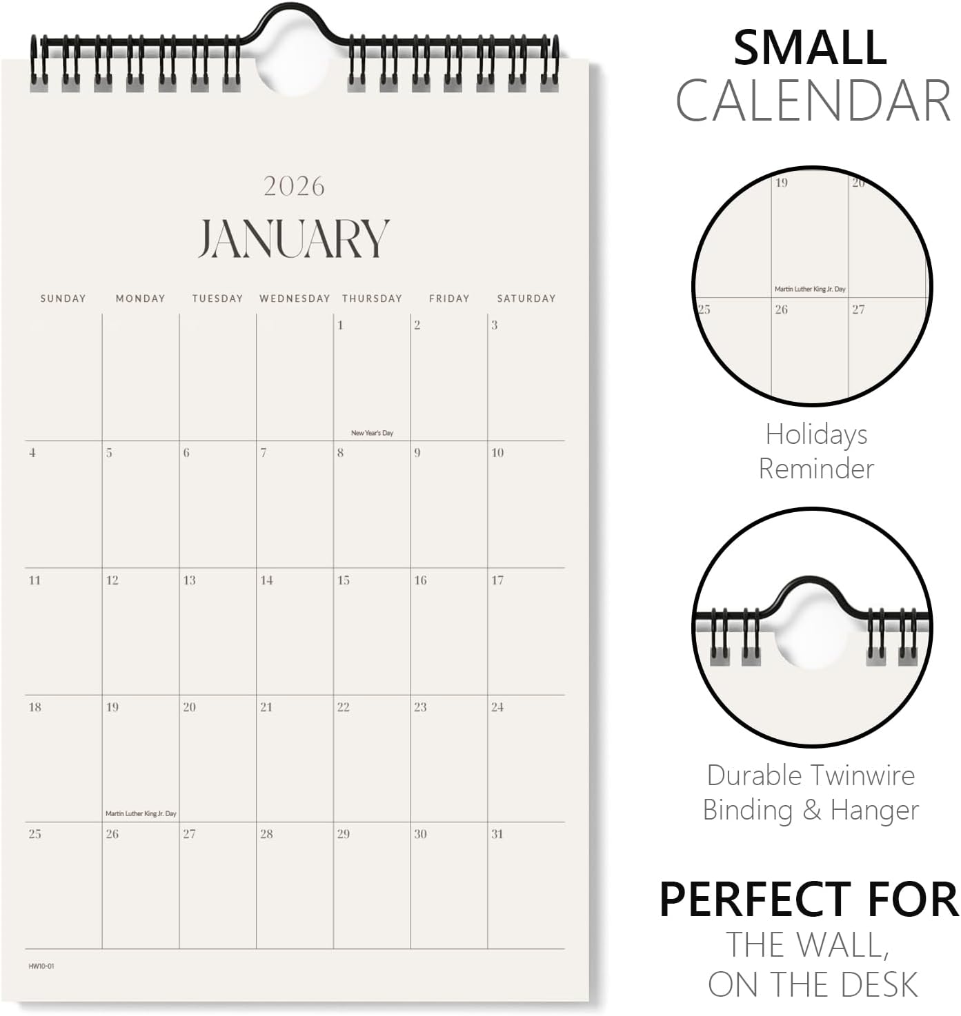 Jotsome Small Calendar 2025-2026, Monthly Mini Calendar From Now to December 2026 Small 6x9 inch for Home and Office, Easy Planning