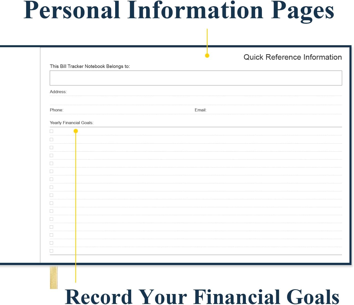 Bill Tracker Notebook - Monthly Bill Organizer & Planner for Personal Budgeting Financial, Payments Checklist Organizer, 7" x 10", Blue