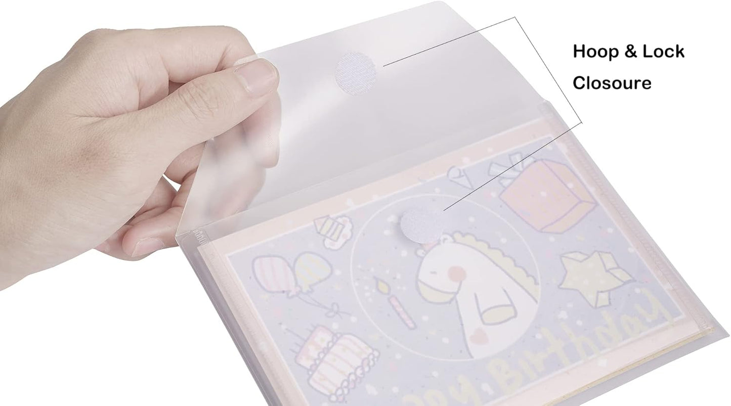 4x6 Plastic Envelopes Hook Loop Closure Coupon Receipt Storage Holder 80 Pack (80 pack)