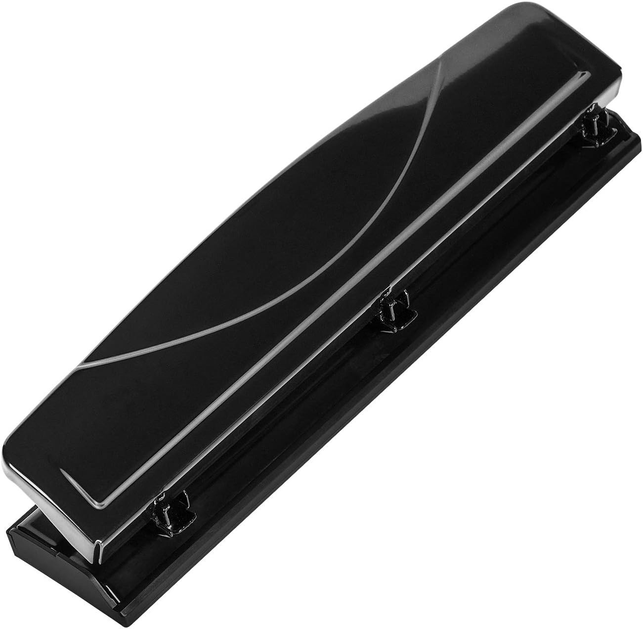 Amazon Basics 3 Hole Punch, 10 Sheet Capacity Pack of 6, Black