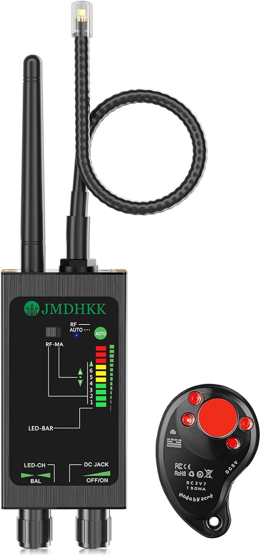 JMDHKK M8000 Hidden Camera Detector, Bug Detector,Camera Finder, Signal Detector for Hotels, Travels, Vehicles, Offices, Public Fitting Rooms (Gray)