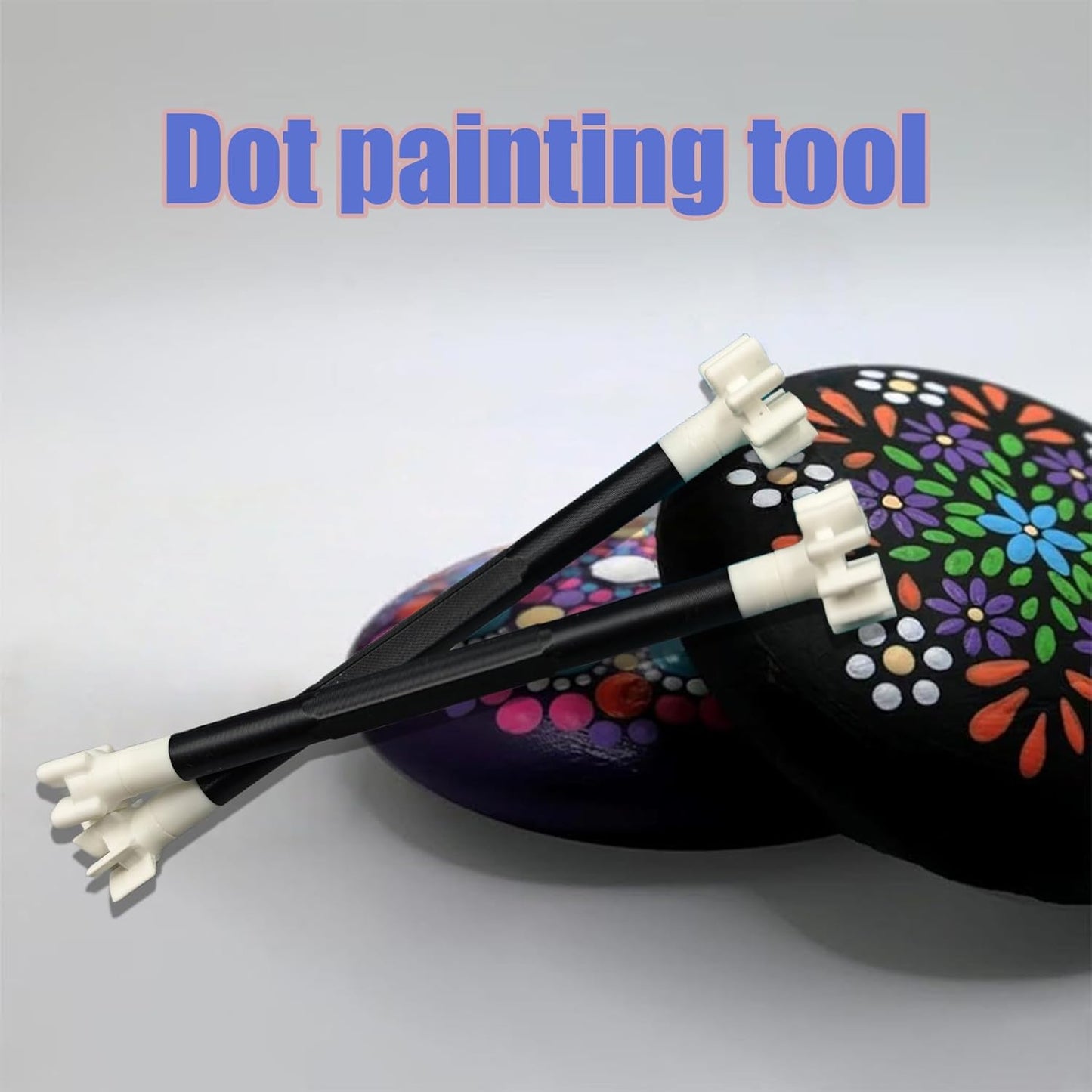 7 Pack Flower Petal Dotting Tools Set, Mandala Dot Art Tools for Rocks Painting, Ceramic & Glass, Includes 20 Different Embossing Tips for DIY Nail Art, Decorating Cakes and Cookies