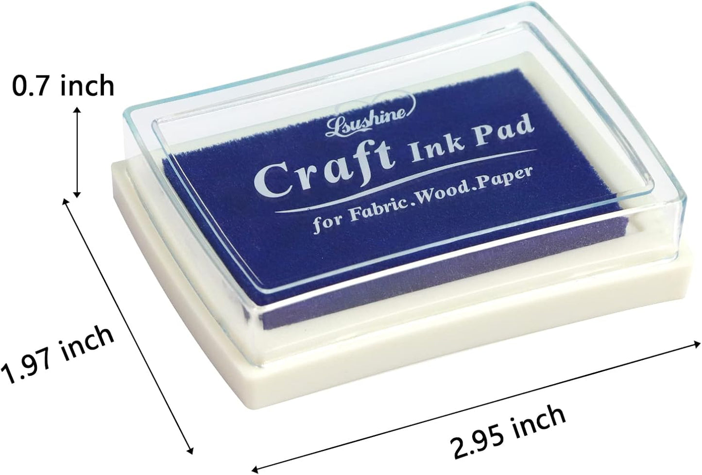 Craft Ink Pad for Rubber Stamps, Paper, Wooden, Fabric, Scrapbooking, Non-Toxic Finger Ink Pads for Kids (Dark Blue)
