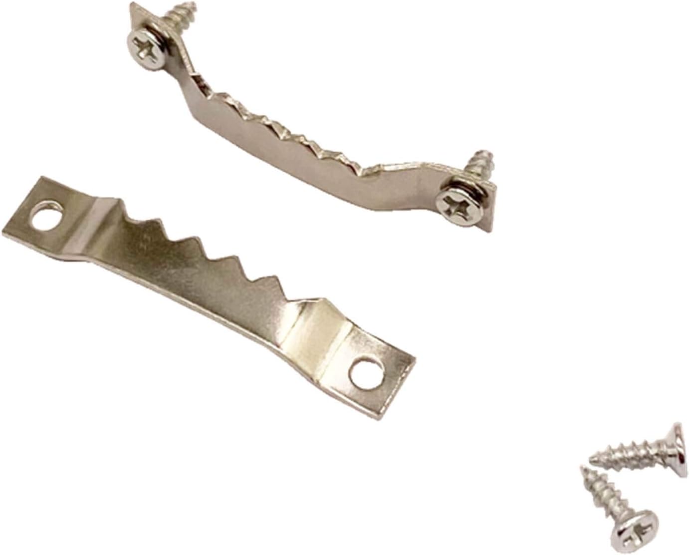 50 Pack Small Sawtooth Picture Hangers Steel Picture Hangers Picture Frames Hangers with Screws Picture Hang Solutions, for Hanging Clock Paintings Artwork Picture Frame Hook Photos (Silver)