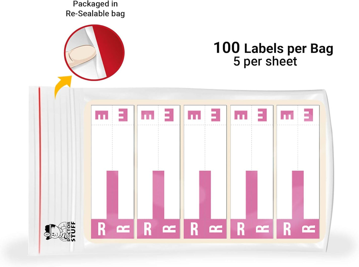 Doctor Stuff - File Folder Labels, Alphabet Letters, E/R, Compatible with Smead NCC - SNCC Series Alpha Stickers Purple, 1-5/32" x 3-5/8, 100/Package