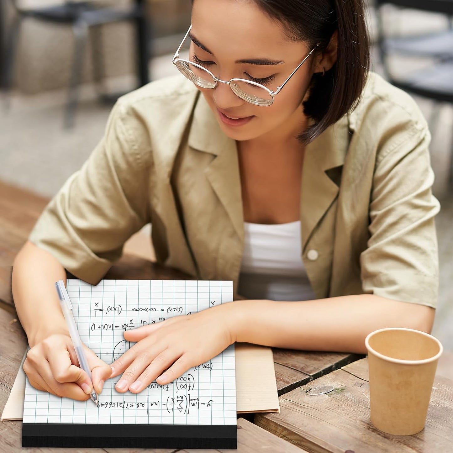 Graph Paper Pads 4 Pack Grid Paper Pad 2x2 Blue Squares Per Inch Grid Paper 8.5 x 11.75 Inch Perforated Legal Pads 50 Sheets Graph Paper Notebook 8.5 x 11, Graph Paper Notepad for Home, Office, School