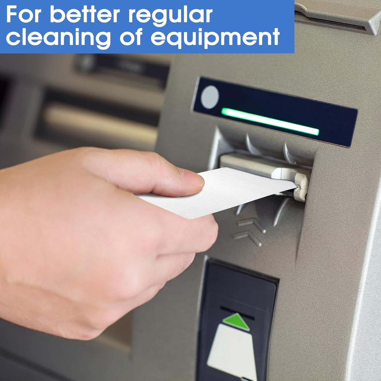 15 Pcs 2.5" x 7.5" Presaturated Bill Validator Cleaning Cards Compatible with All Bill Validators, Readers and Currency Counters