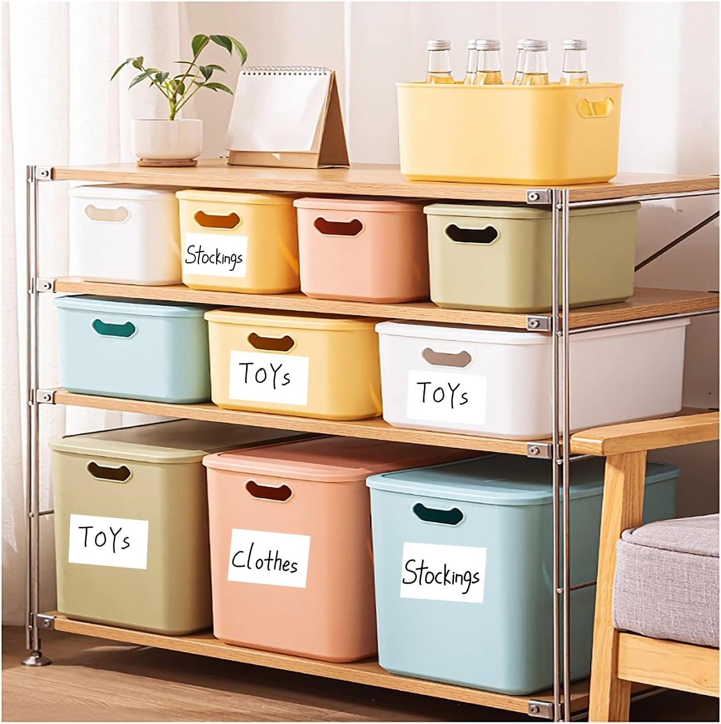 4×6 Inch Removable Blank Freezer Labels,Water/Oil/Tear Resistant/Ink Won't Smudge No Residue (60 pcs,1 Bag)