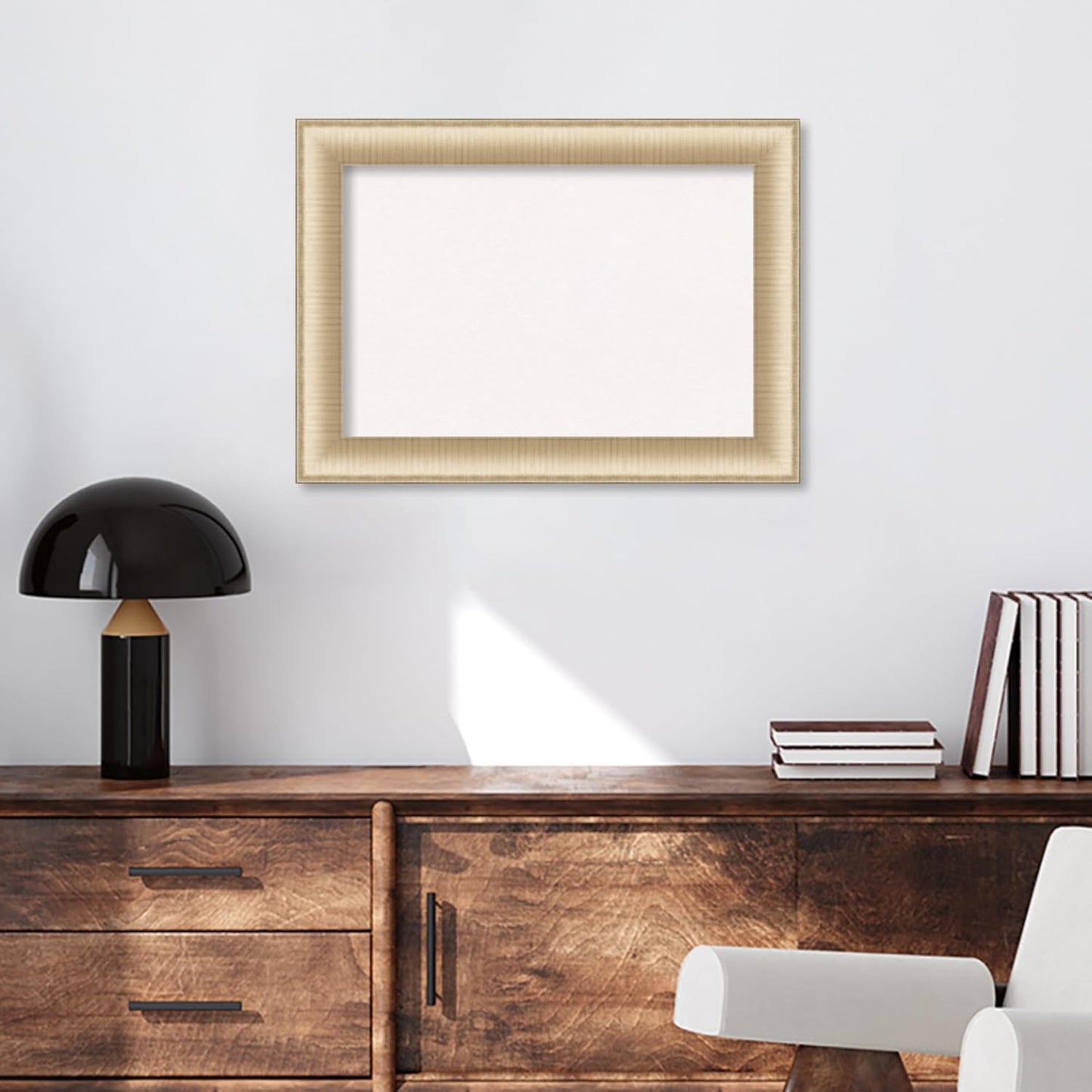 Amanti Art White Cork Board for Wall, 21x29 Vision Board with Gold Frame, Medium Corkboard Office Decor for Home Organization, Casual Corkboard Pinboard to Display Items for Home Organization in