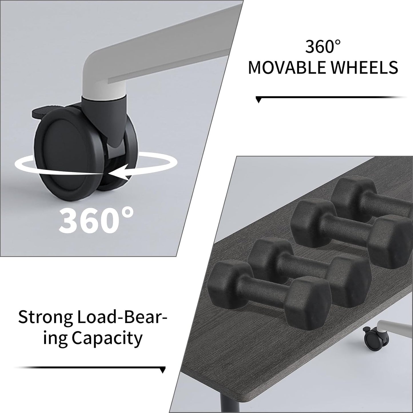 Conference Room Table with Flip-Top Design for Dynamic Meetings, Business Table Computer Desk with Heavy-Duty Frame,Foldable Seminar Meeting Tables for Home Office (6, B, 70.8IN)