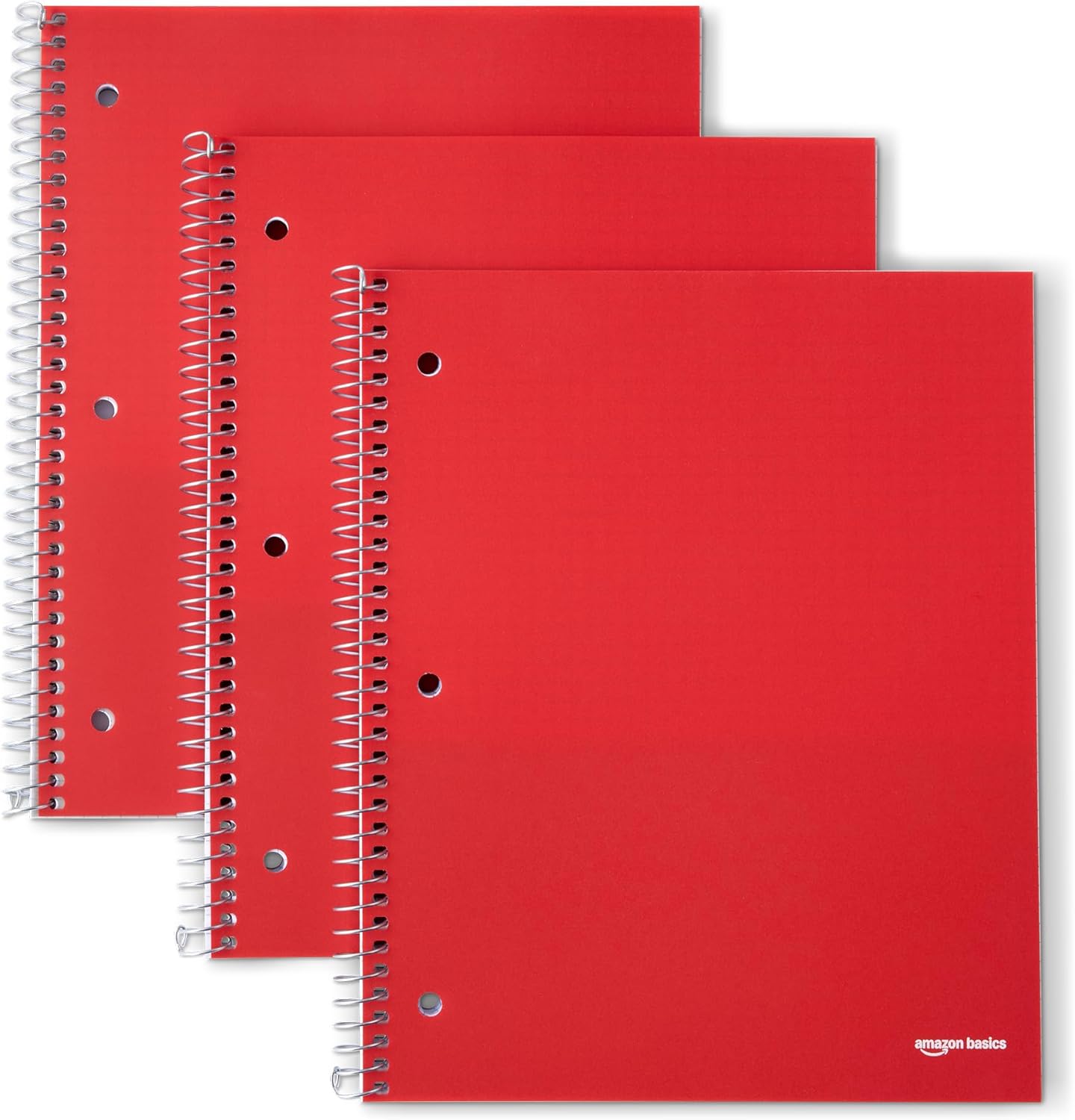 Amazon Basics 4x4 Graph Ruled Spiral Notebook, Poly Cover, 100 Sheets, 11" x 9", 3 pack