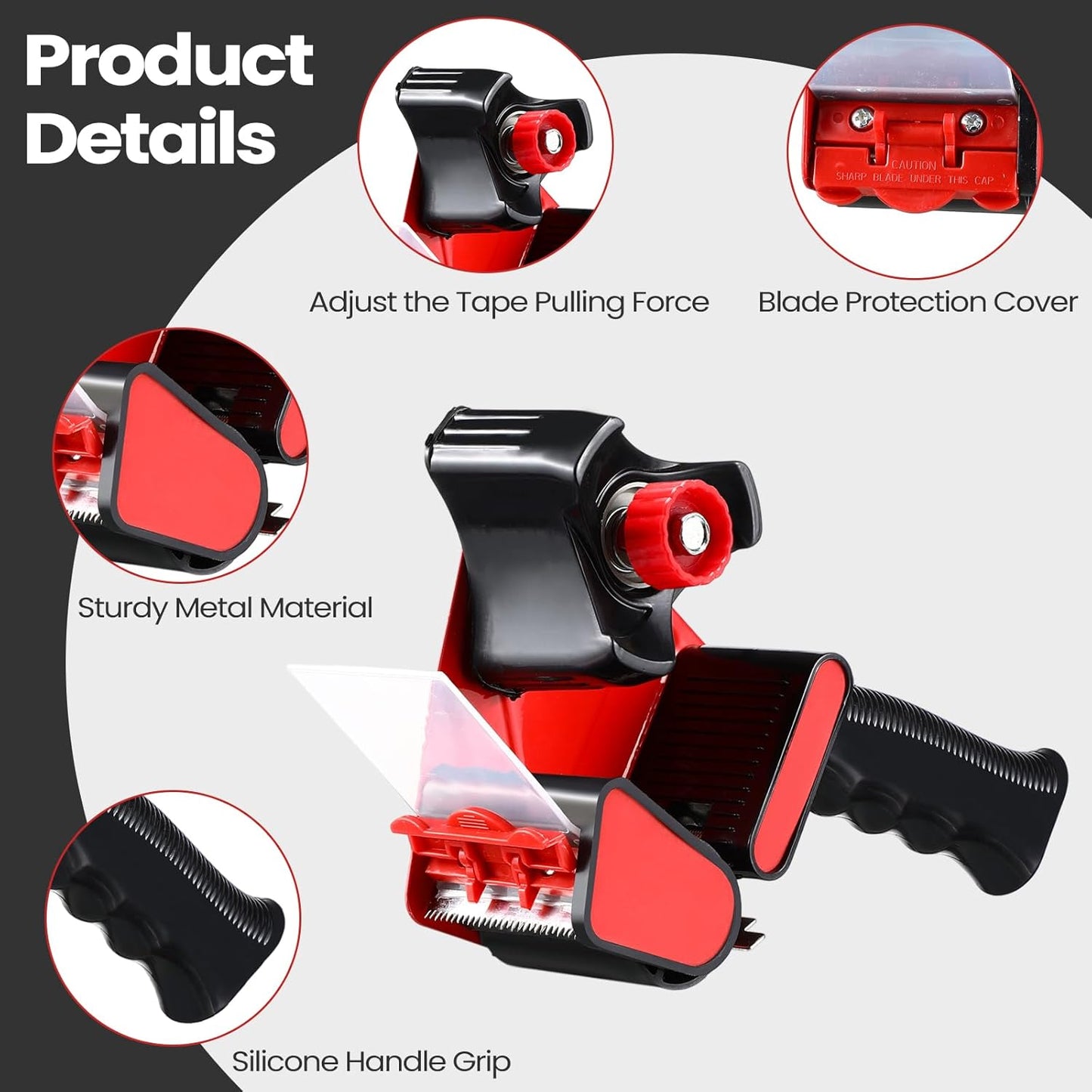 2 Pack Packing Tape Dispenser Gun with 12 Roll 2 Inch Packing Tape Gun 2.7 Mil Heavy Duty for Storing, Shipping, Moving, Carton and Box Sealing