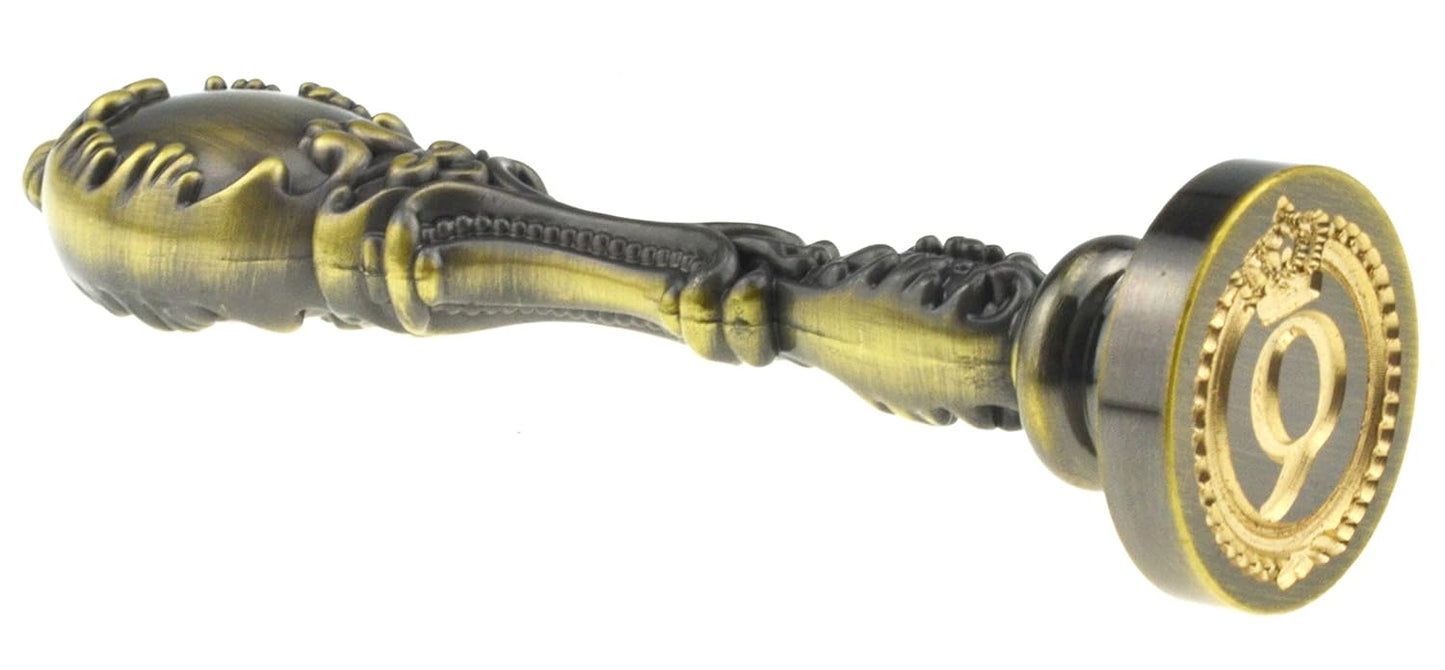 Samyo Creative Romantic Stamp Maker Classic Old-Fashioned Style Brass Color Wax Seal Sealing Stamp Vintage Antique Alphabet Initial Letter Set - (Letter Q)