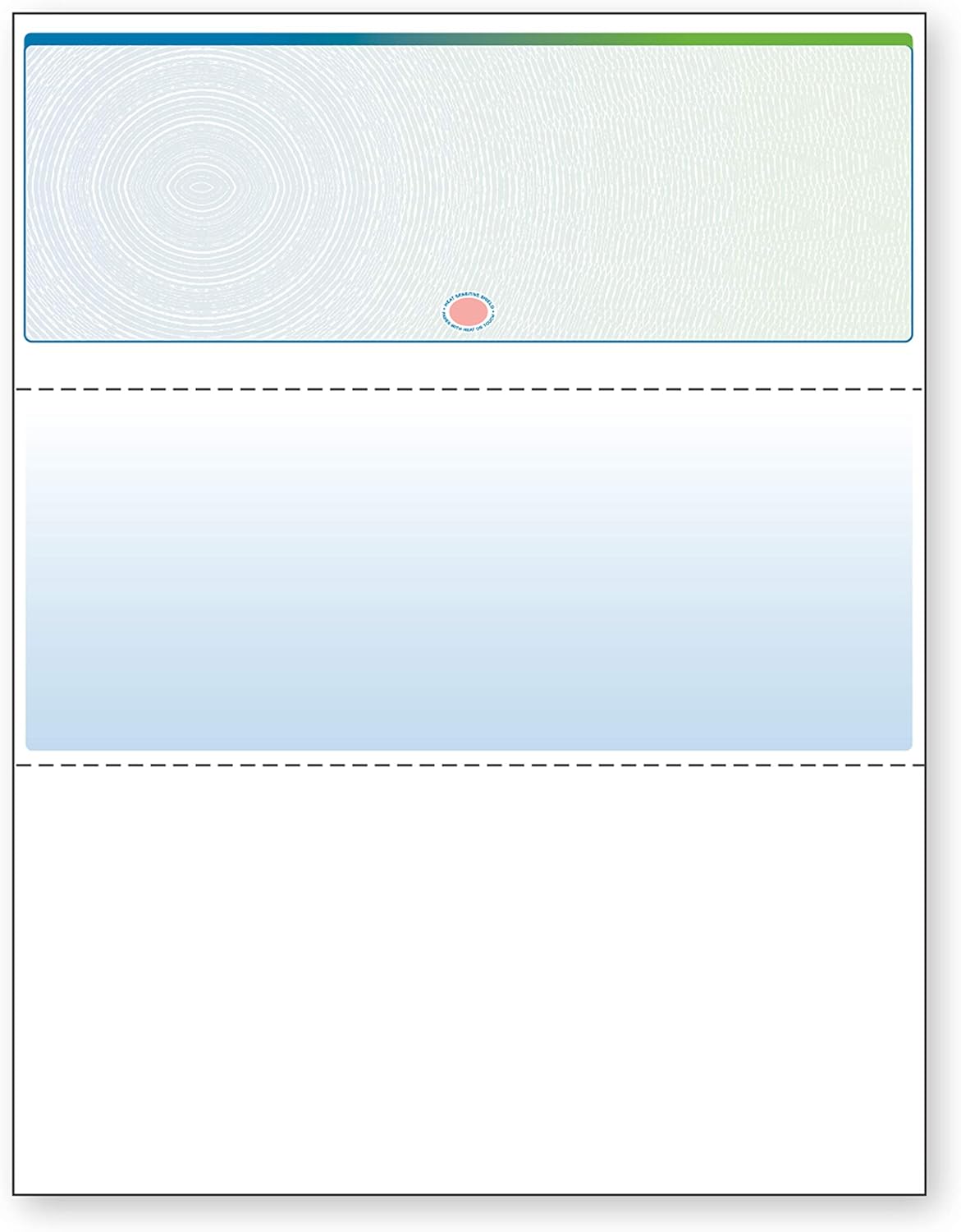 DocuGard Blue/Green Galaxy Premier Prismatic Top High Security Check Paper - QuickBooks & Laser/Inkjet Printer Compatible - 13 Security Features - 500 Blank Business Checks (04563)