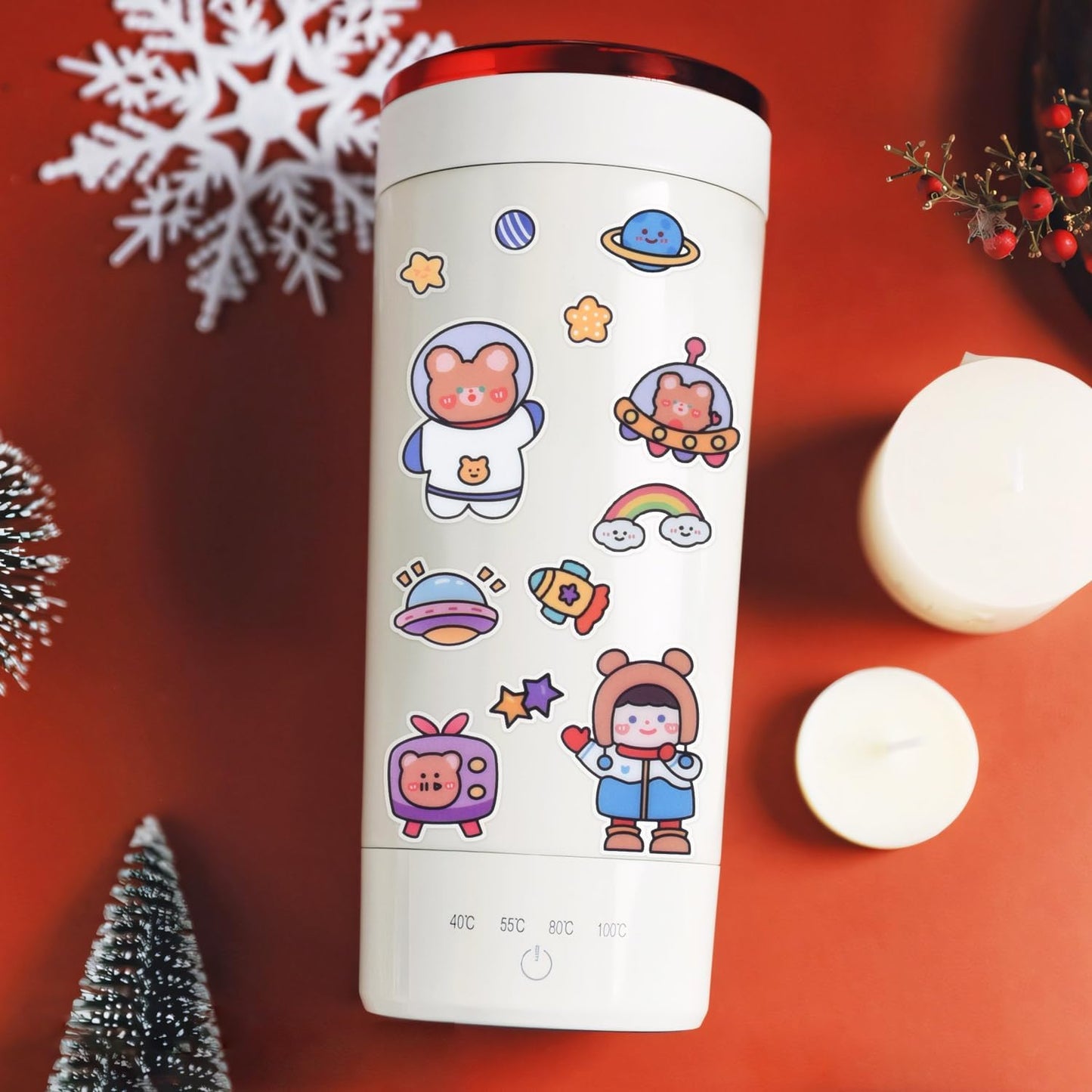 Cute Cartoon Kawaii Scrapbook Stickers - 100 Sheets Transparent Sticker for Junk Journal Planner Album Calendars Notebook DIY Craft Decor