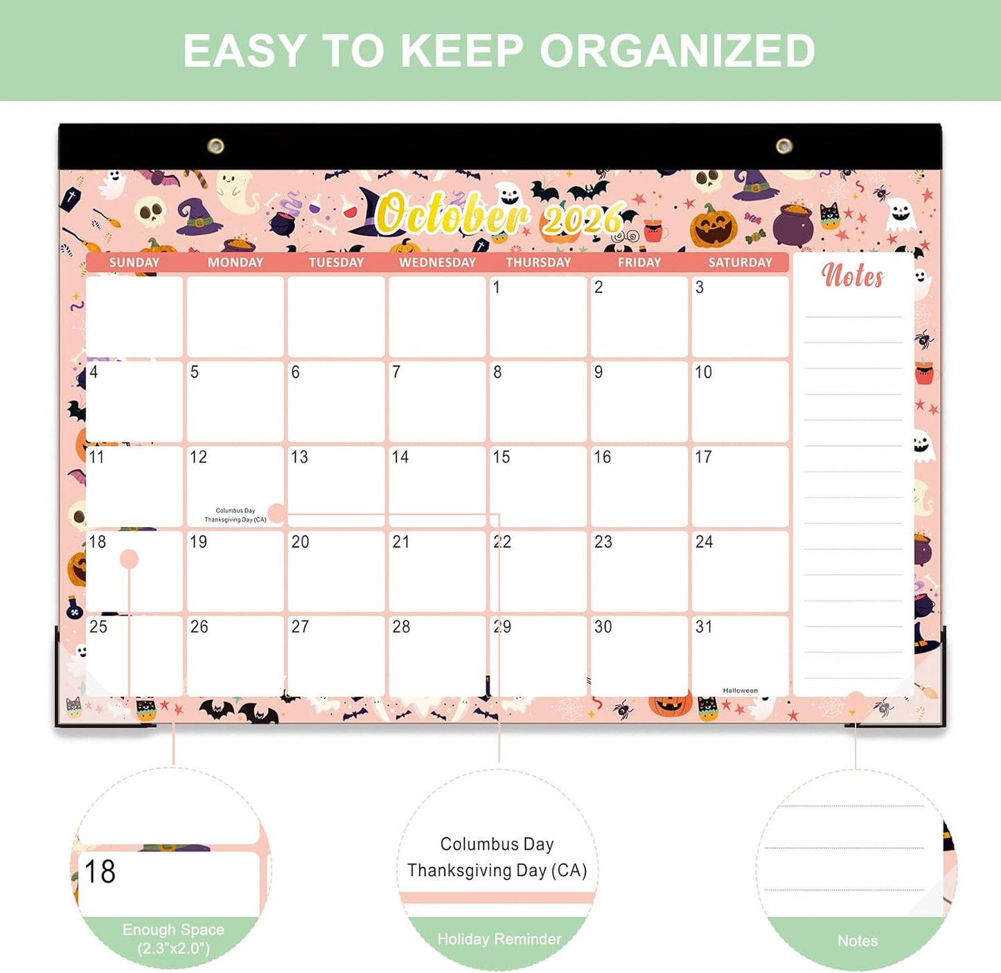 Lbylyhxc Desk Calendar 2026-2027, 18-Month School Year Calendar 2026-2027, January 2026 to June 2027, Large Desktop Calendar Monthly for Teacher with Corner Protectors 17" X 12" (Seasons Desk Calendar, 17x12 inches)