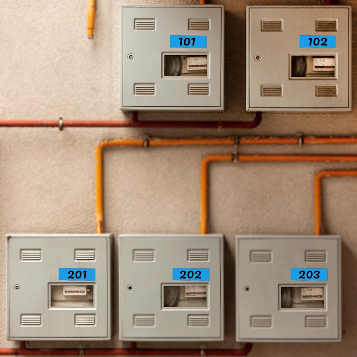 Blue Rectangle Stickers 3 x 1 Inch Color Coding Labels Vinyl Roll Self-Adhesive Waterproof Removable 500 PCS