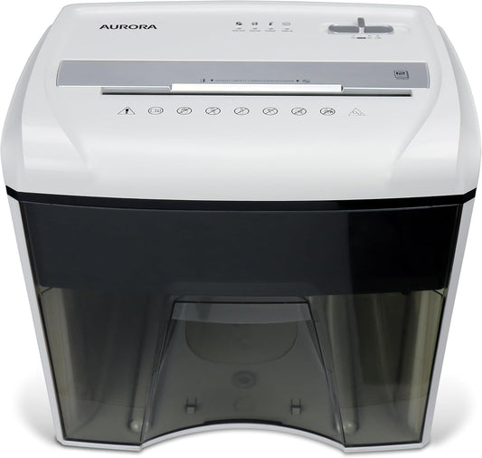 Aurora Desktop Style High-Security Anti-Jam 12-Sheet Micro-Cut Paper and CD/Credit Card/Junk Mail Shredder with 1.8 Gallon Pullout Basket/Security Level P-4