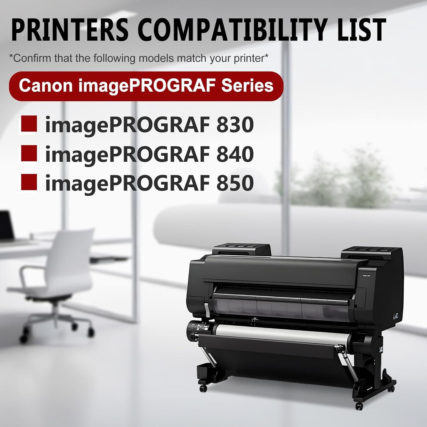 PFI-707 Ink Cartridge PFI707 Ink Tank Compatible with Canon imagePROGRAF PF830, iPF840, iPF850 CAD Plotters 700 ML (1-Pack, Yellow)