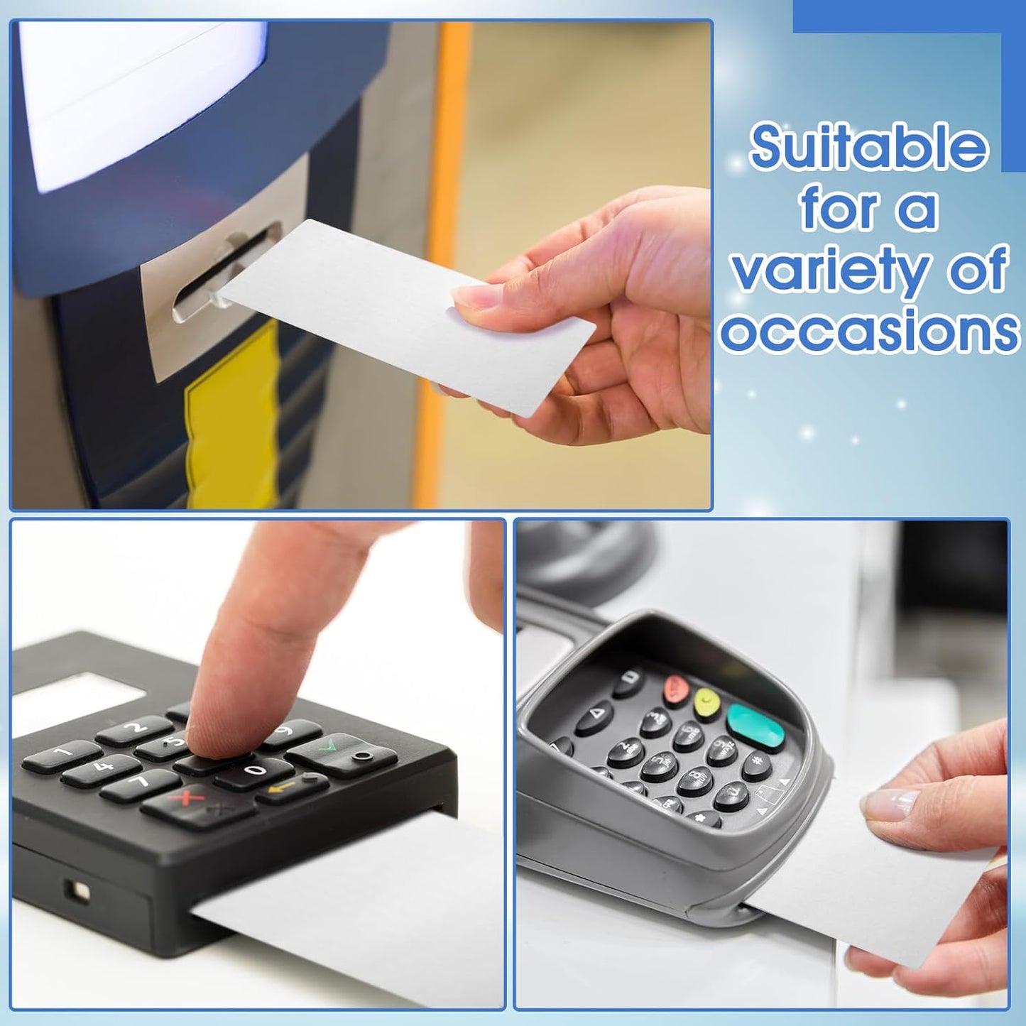 15 Pcs 2.5" x 7.5" Presaturated Bill Validator Cleaning Cards Compatible with All Bill Validators, Readers and Currency Counters