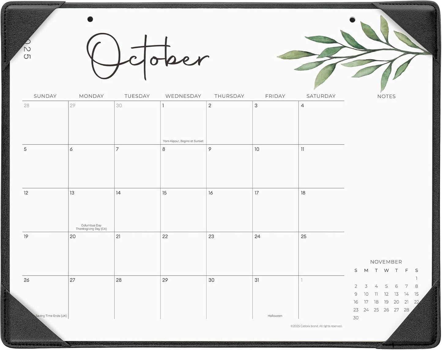 Cabbrix Desk Calendar 2025-2026 with Desktop Mat, Simple Desk Pad Calendar 15 x 12 Inch Include July 2025 to June 2026, Desk Blotter Calendar for Home School and Office