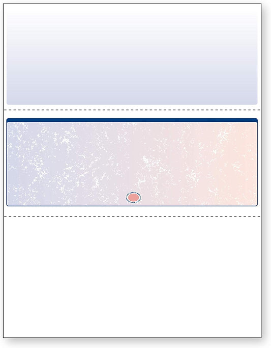 DocuGard Blue/Red Premier Prismatic Middle High Security Check Paper - Laser/Inkjet Printer Compatible - 13 Security Features - 500 Blank Business Checks (04534)