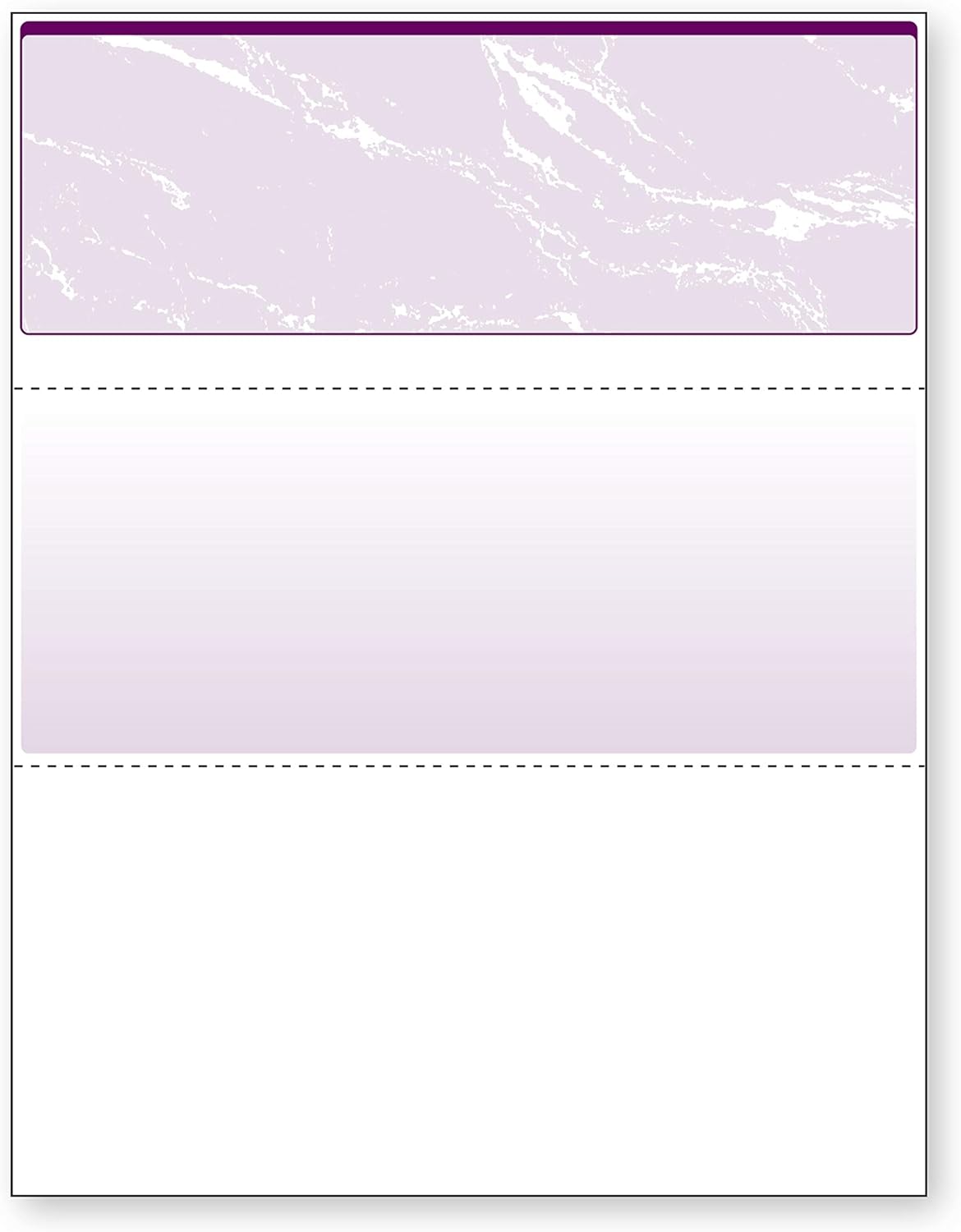 DocuGard Standard Purple Marble Top High Security Check Paper - QuickBooks & Laser/Inkjet Printer Compatible - 11 Security Features - 500 Blank Business Checks (04507)