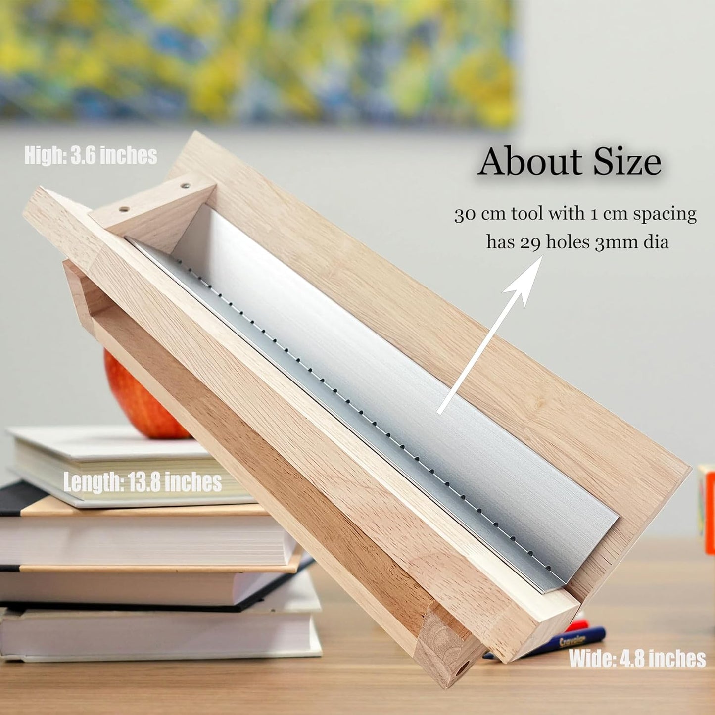 Bookbinding Punching Cradle with Aluminum Piercing Guide, with a Copper Awl, Signature Punching Tool Set for Bookbinding Kit, for Book DIY Crafts, Polished Smooth Surface, Easy to Use Guide