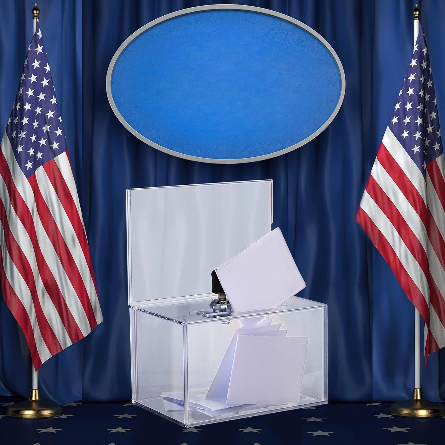 8 Packs Acrylic Donation Box with Lock and Sign Holder Clear Suggestion Ballot Box Plastic Voting Comment for Tip Jars Ticket Charity Survey Raffle Contest Fundraising, 6.1 x 4.3 x 3.8 Inch (Clear)