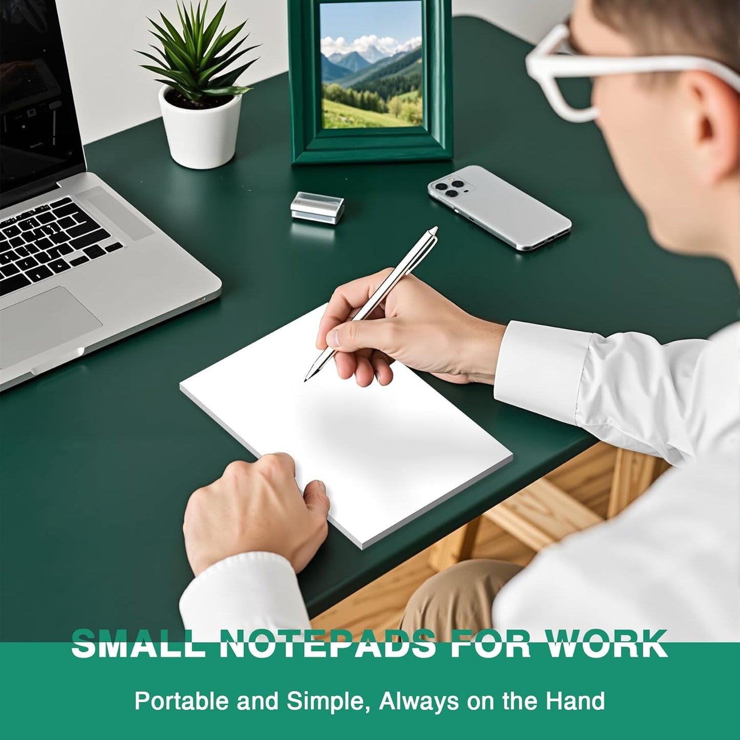 Blank Note Pads 4x6 Inches, 210 PCS, White Memo Pads for Writing, Easy Tear Off Notepad, Mini Memo Pads 4x6 Small Server Notebook, Note Pad for School, College And Home