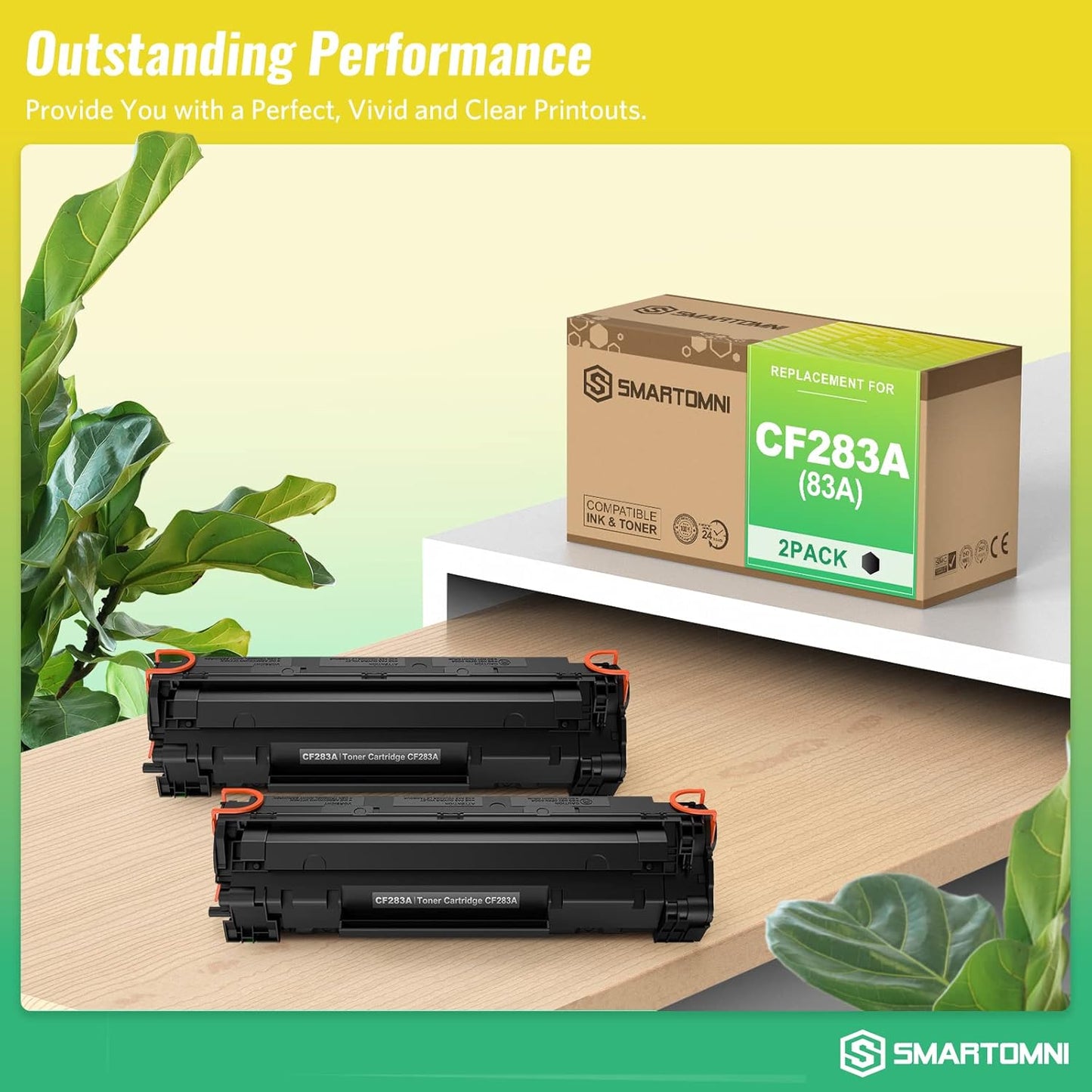 Compatible 83A CF283A Toner Cartridge Replacement for HP 83A CF283A use for HP Laserjet pro MFP M127fw M127fn M125nw M201dw M201n M225dn M225dw M125a Printer 1500 Pages Black 2 Packs